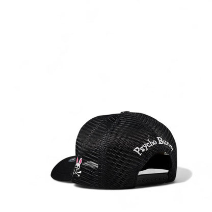 🖤 Black Psycho Bunny Trucker Cap – Street Cool Classic 🧢🐰
