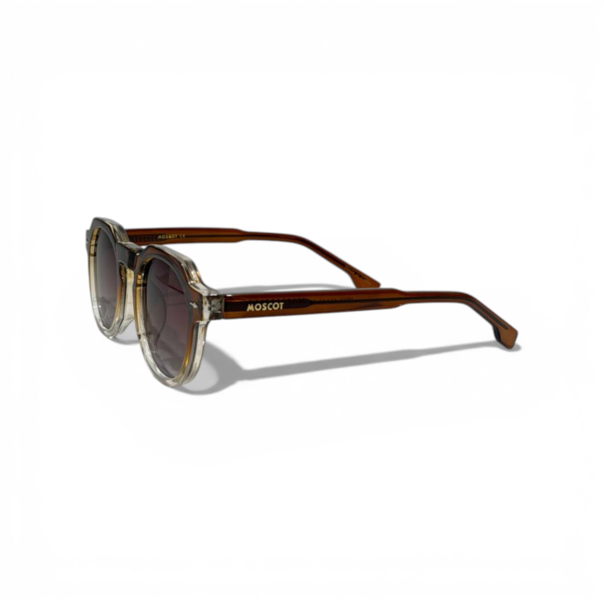 MOSCOT Round Vintage Sunglasses – Brown Gradient Frame 🕶️✨