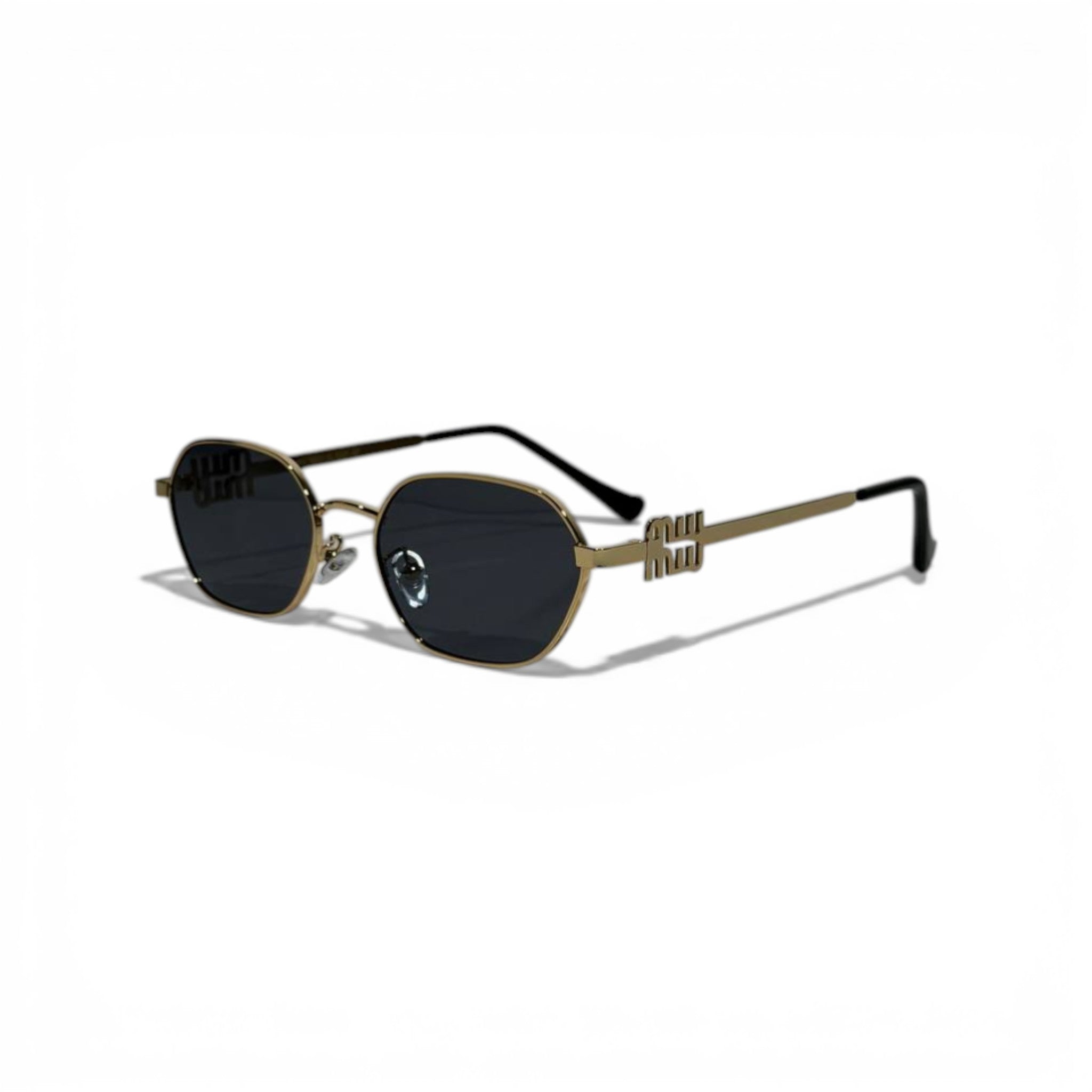 Miu Miu Gold Round Sunglasses – Luxury Metal Frame Designer Eyewear 🕶️✨