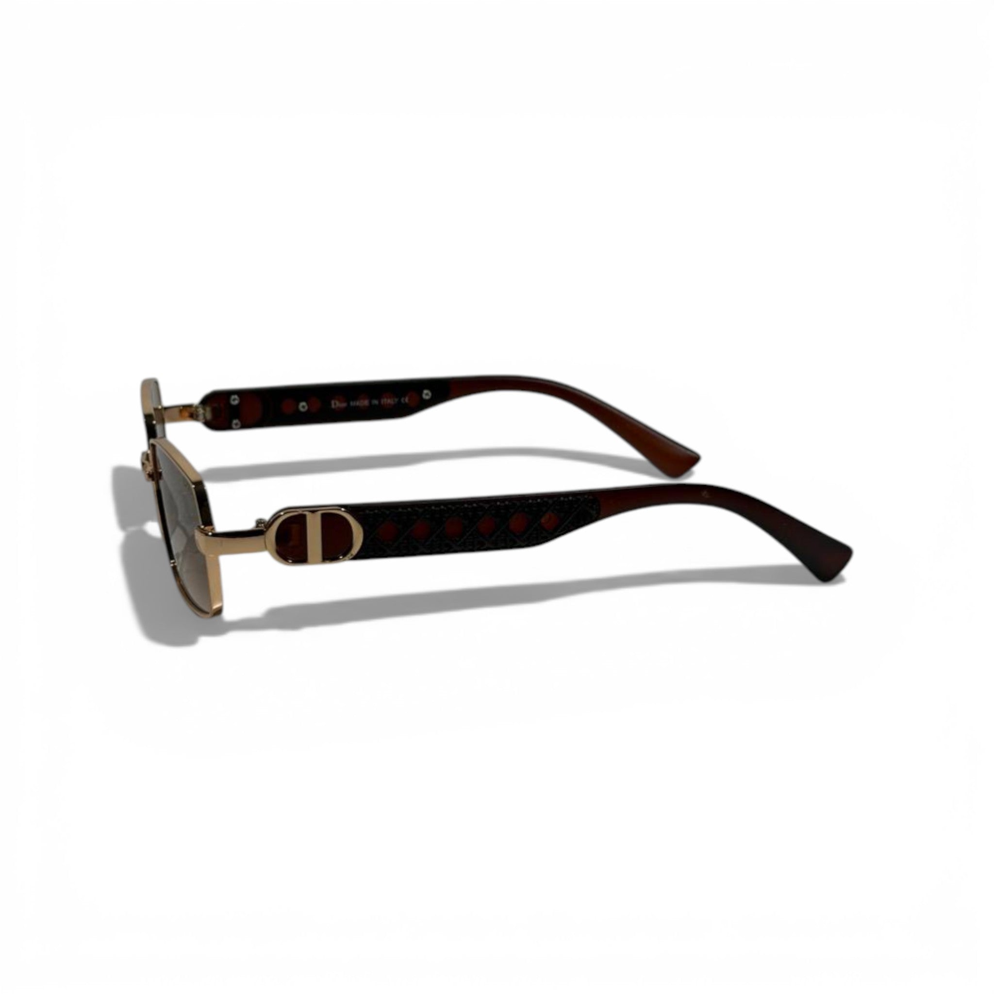 Dior CD Signature Square Sunglasses – Gold Frame Luxury Designer Eyewear 🕶️✨