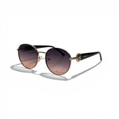 Chopard Round Gold Sunglasses – Luxury Gradient Designer Eyewear 🕶️✨