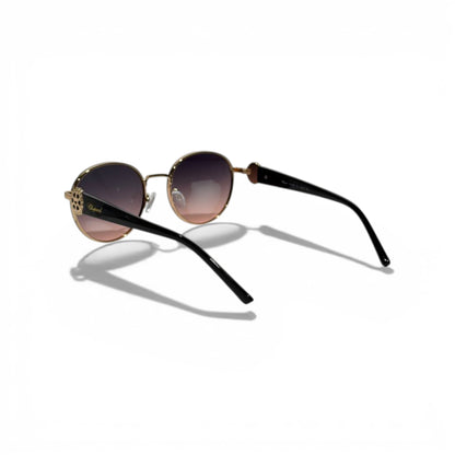 Chopard Round Gold Sunglasses – Luxury Gradient Designer Eyewear 🕶️✨