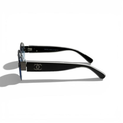 Chanel CC Rimless Gradient Sunglasses – Black Luxury Designer Eyewear 🕶️✨