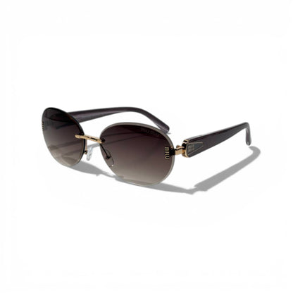 Miu Miu Rimless Aviator Sunglasses – Brown Gradient Luxury Designer Eyewear 🕶️✨