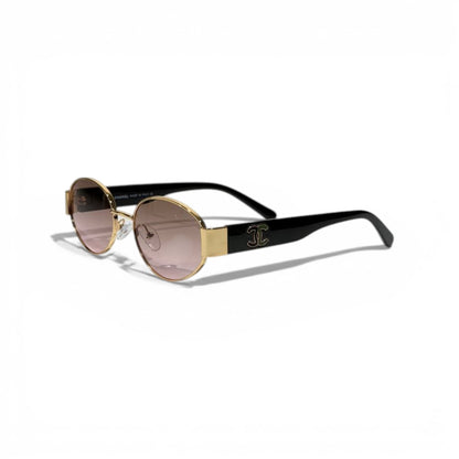 Chanel CC Round Sunglasses – Gold Frame Pink Gradient Luxury Eyewear 🕶️✨