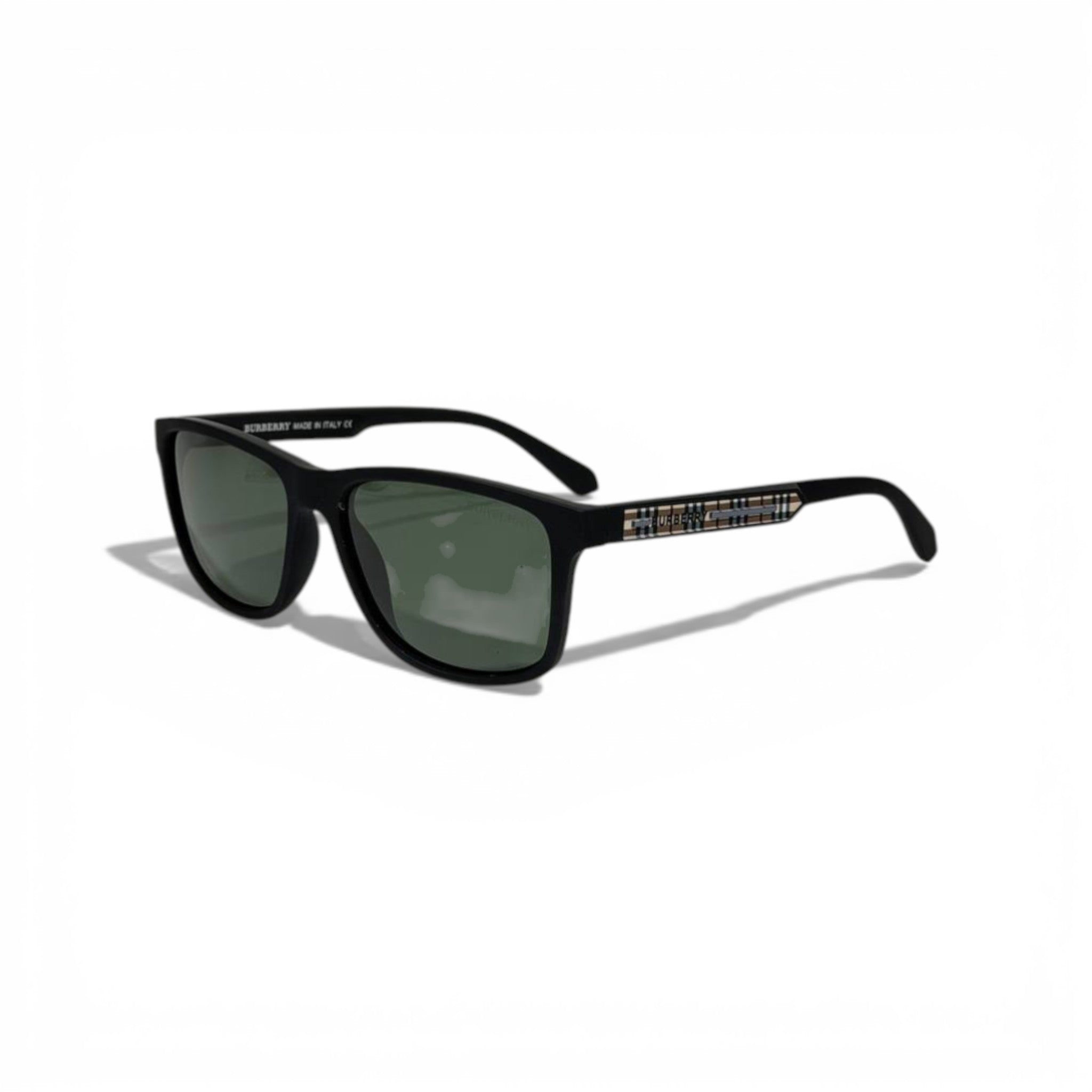 Burberry Designer Sunglasses 🕶️💎 | Black Frame Green Lens Luxury Shades 😎🔥 Classic Check Style