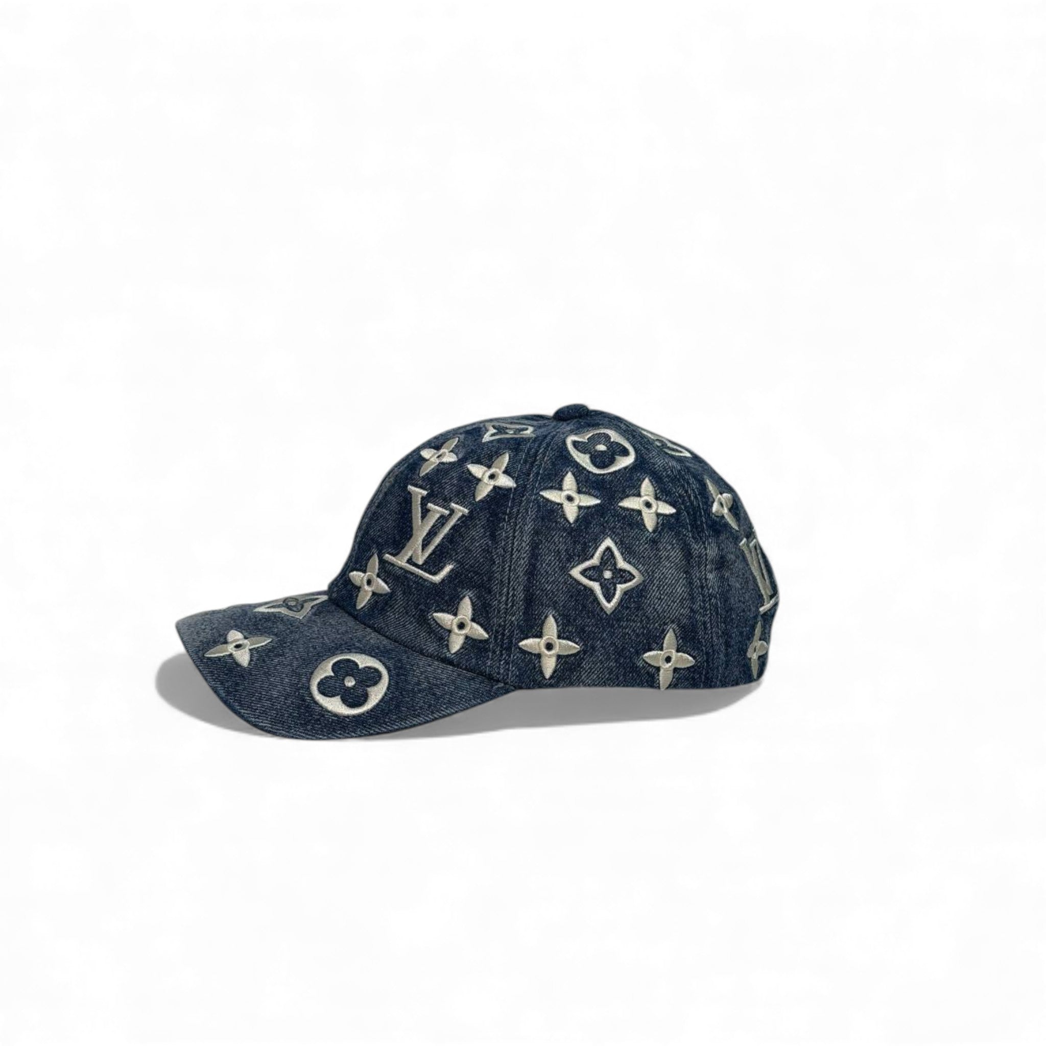 🧢 Louis Vuitton Monogram Blue Denim Cap – Iconic Luxury Edition