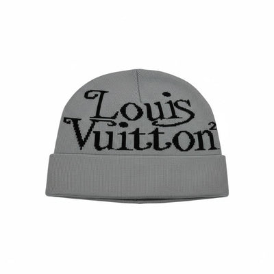 🧢 Louis Vuitton Grey Knit Beanie | Luxury Winter Essential ❄️🖤