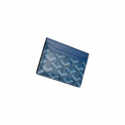 Goyard Blue Monogram Card Holder 💙✨ | Premium Slim Wallet | Unisex Designer Essential