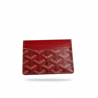 Goyard Red Monogram Card Holder ❤️🔥 | Premium Slim Wallet | Unisex Designer Essential