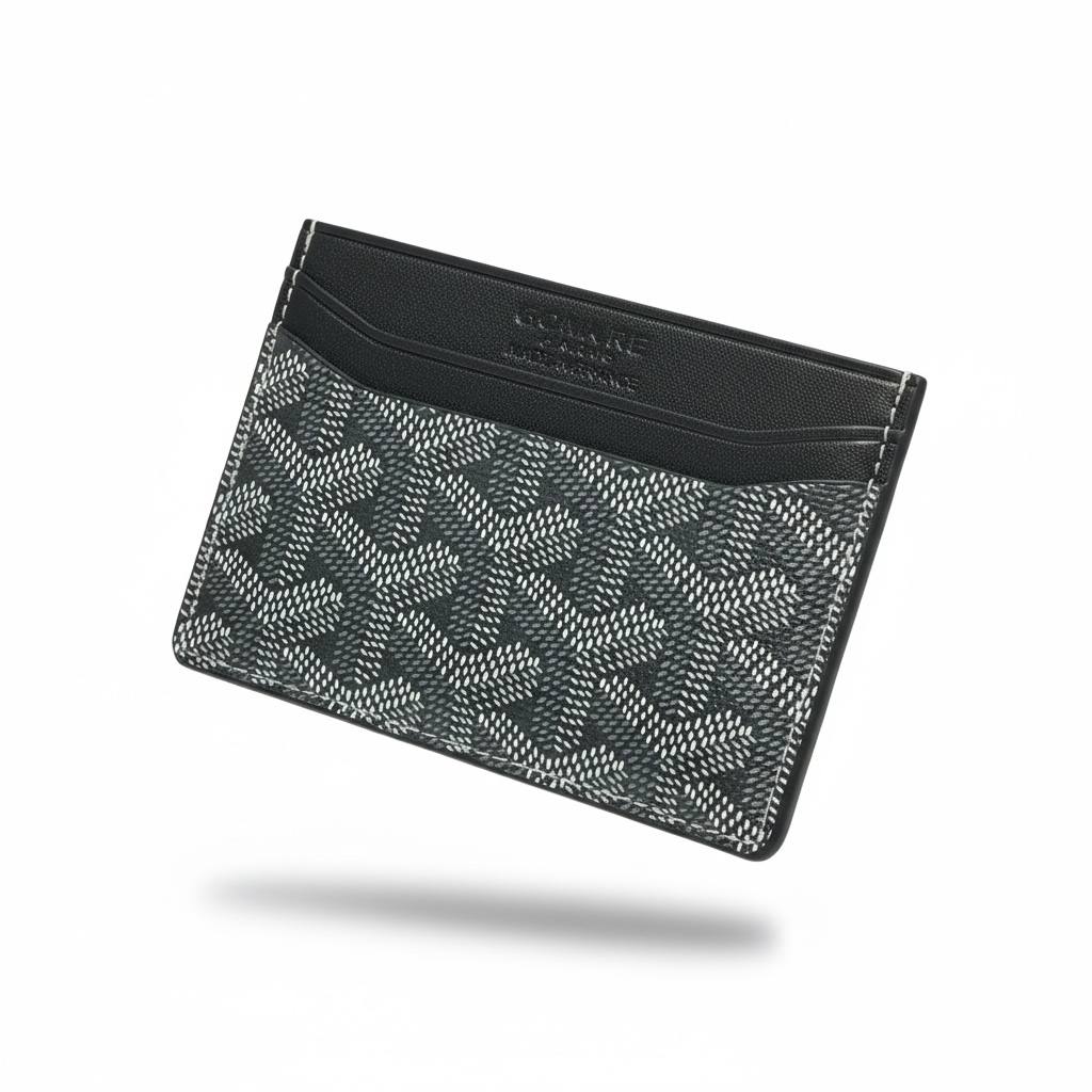 Goyard Black Monogram Card Holder 🖤✨ | Elite Slim Wallet | Unisex Luxury Essential