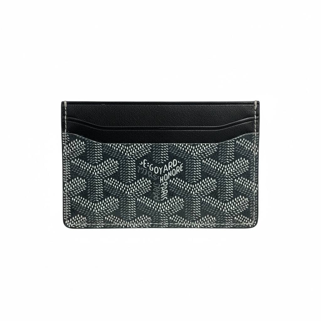 Goyard Black Monogram Card Holder 🖤✨ | Elite Slim Wallet | Unisex Luxury Essential