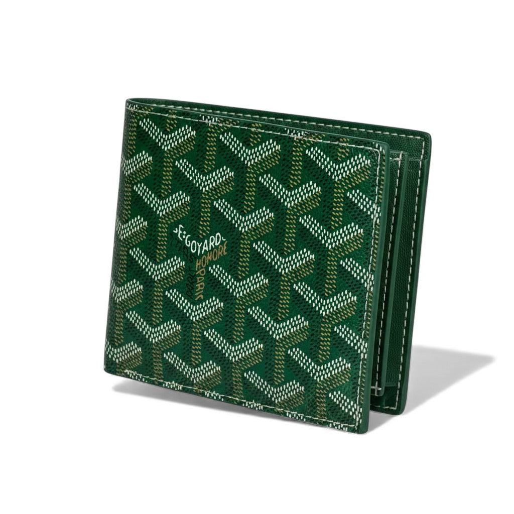 Goyard Green Monogram Bifold Wallet 💚✨ | Premium Designer Luxury for Men & Women