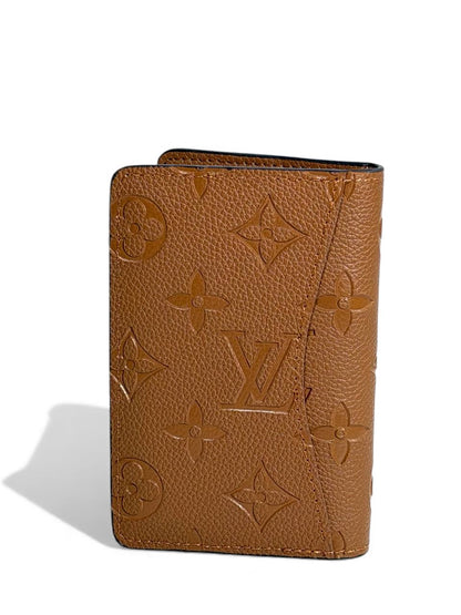 Louis Vuitton Monogram Empreinte Compact Wallet – Caramel Brown 🤎✨ | Premium Leather | Unisex Designer Wallet