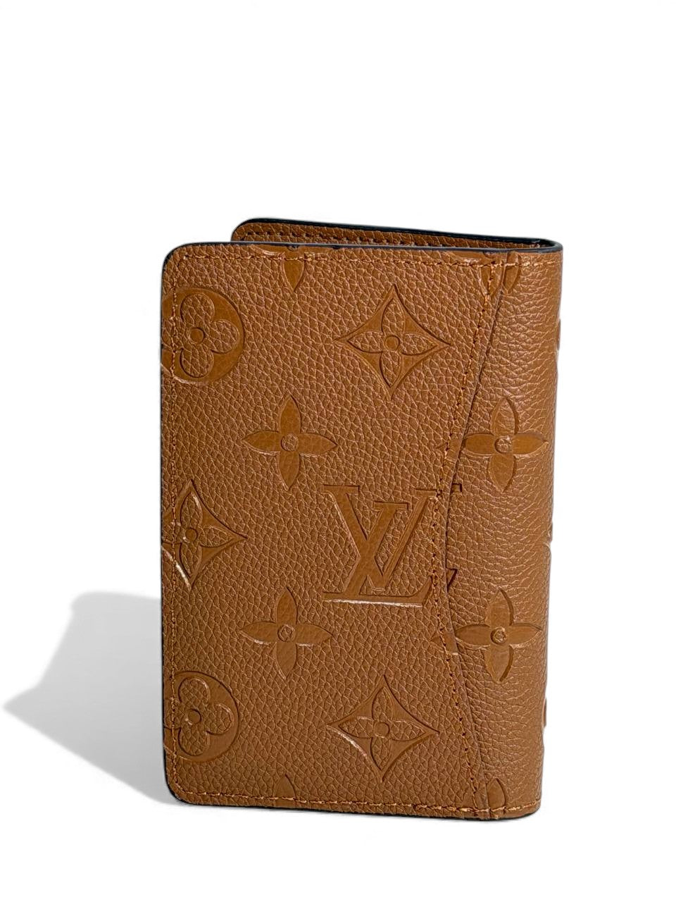 Louis Vuitton Monogram Empreinte Compact Wallet – Caramel Brown 🤎✨ | Premium Leather | Unisex Designer Wallet