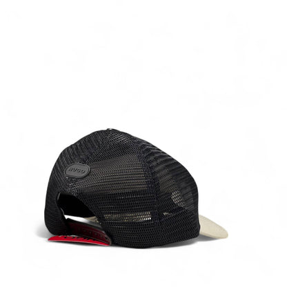 🧢 HUGO Beige Trucker Cap – Retro Mesh Style with Modern Attitude