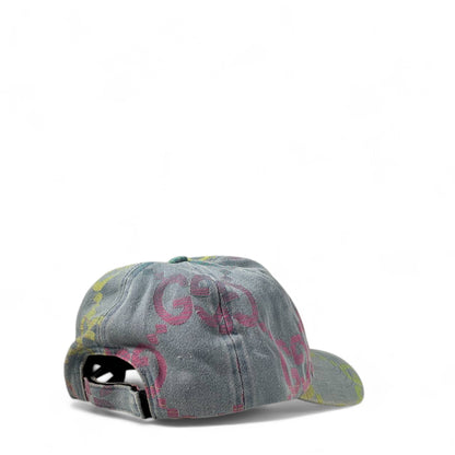 🧢 Gucci GG Multicolor Denim Baseball Cap – Luxury Meets Urban Edge