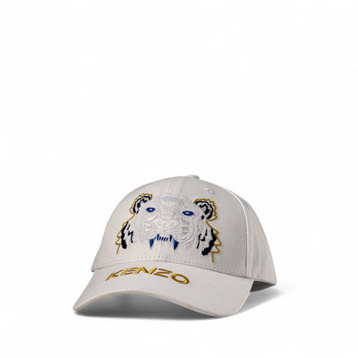 🐯 Kenzo White Tiger Embroidered Cap – Bold Parisian Street Chic