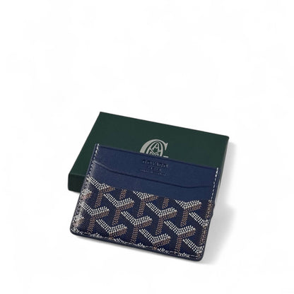 💙 Goyard Navy Blue Card Holder – Refined Parisian Classic 💼