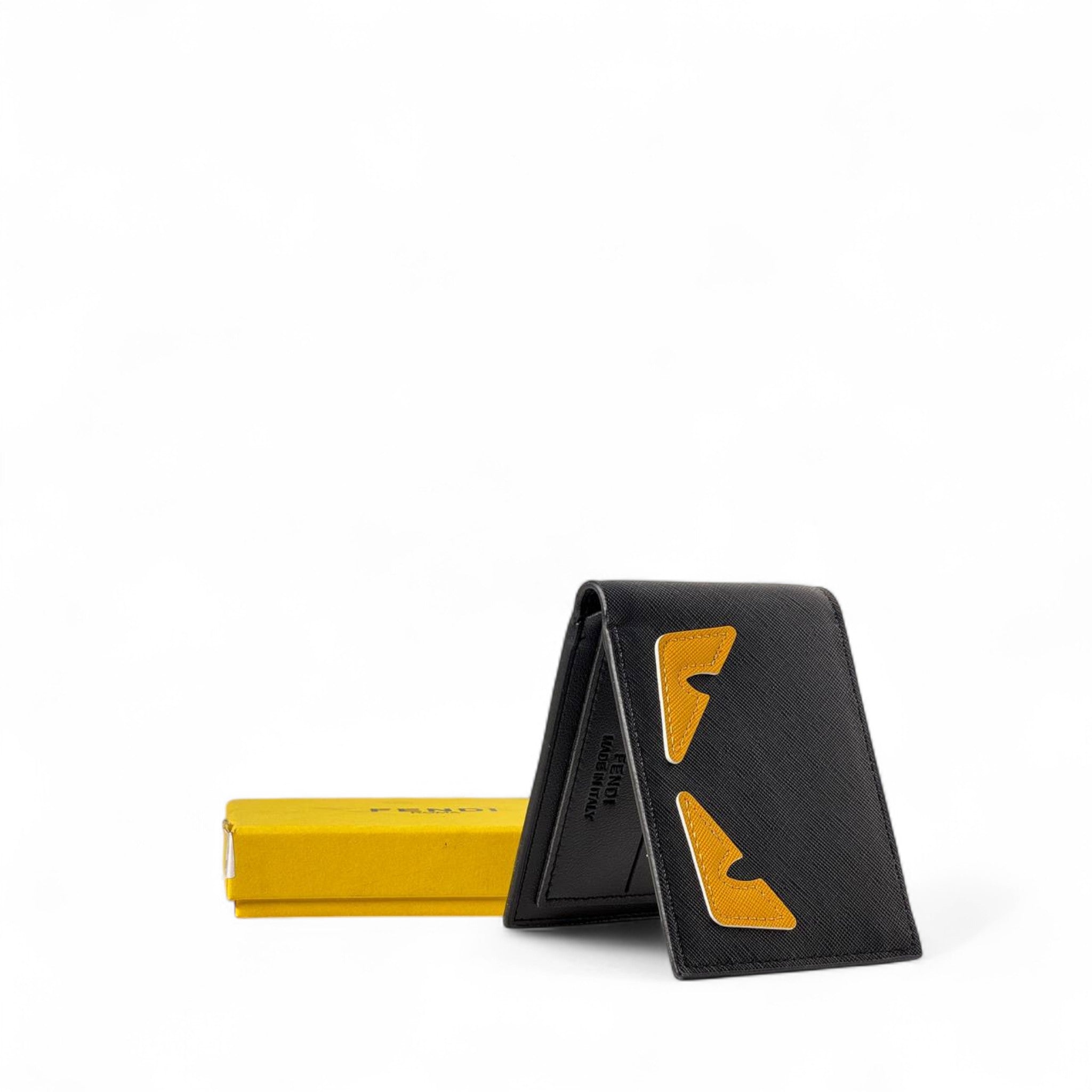 🟡 Fendi Monster Eyes Wallet – Bold Style, Iconic Attitude 🖤