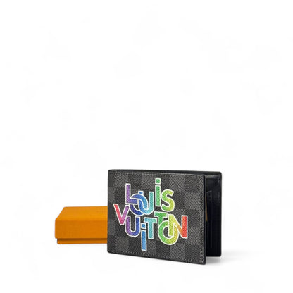 🌈 Louis Vuitton Multicolor Logo Wallet – Bold Icons, Timeless Canvas 🌈