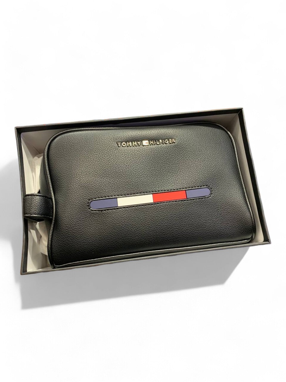 Tommy Hilfiger Black Leather Pouch