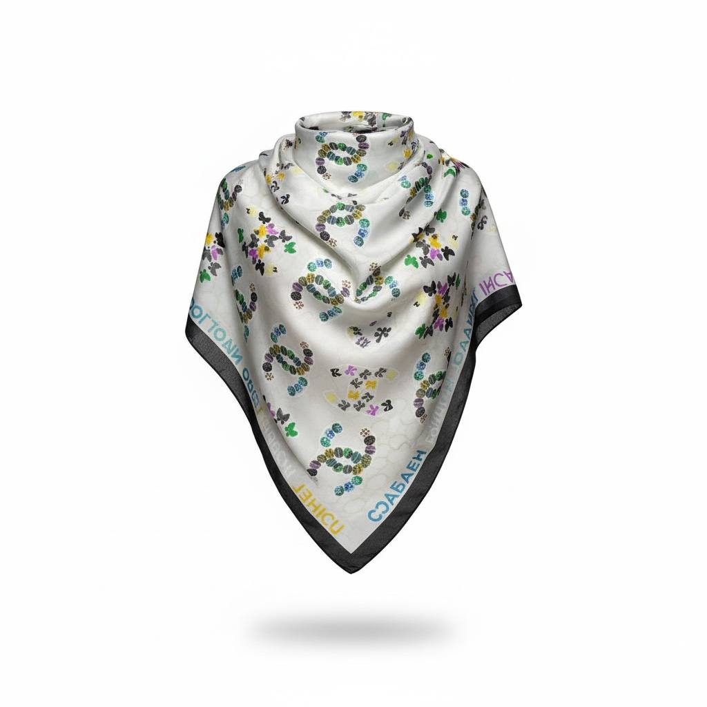 🌸 Louis Vuitton Floral Monogram Scarf & Hijab – Elegant Designer Shawl ✨