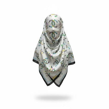 🌸 Louis Vuitton Floral Monogram Scarf & Hijab – Elegant Designer Shawl ✨