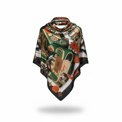 🌿 Louis Vuitton Artistic Monogram Scarf & Hijab – Luxury Designer Statement Shawl ✨