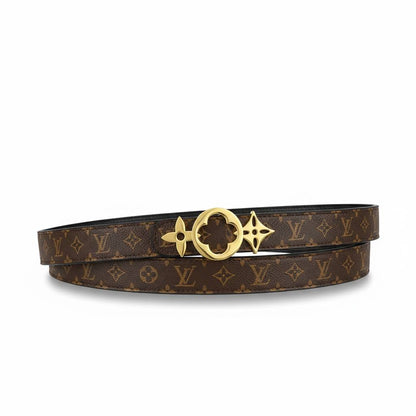 ✨ Louis Vuitton Monogram Belt – Classic LV Gold Buckle Luxury Belt 🤎