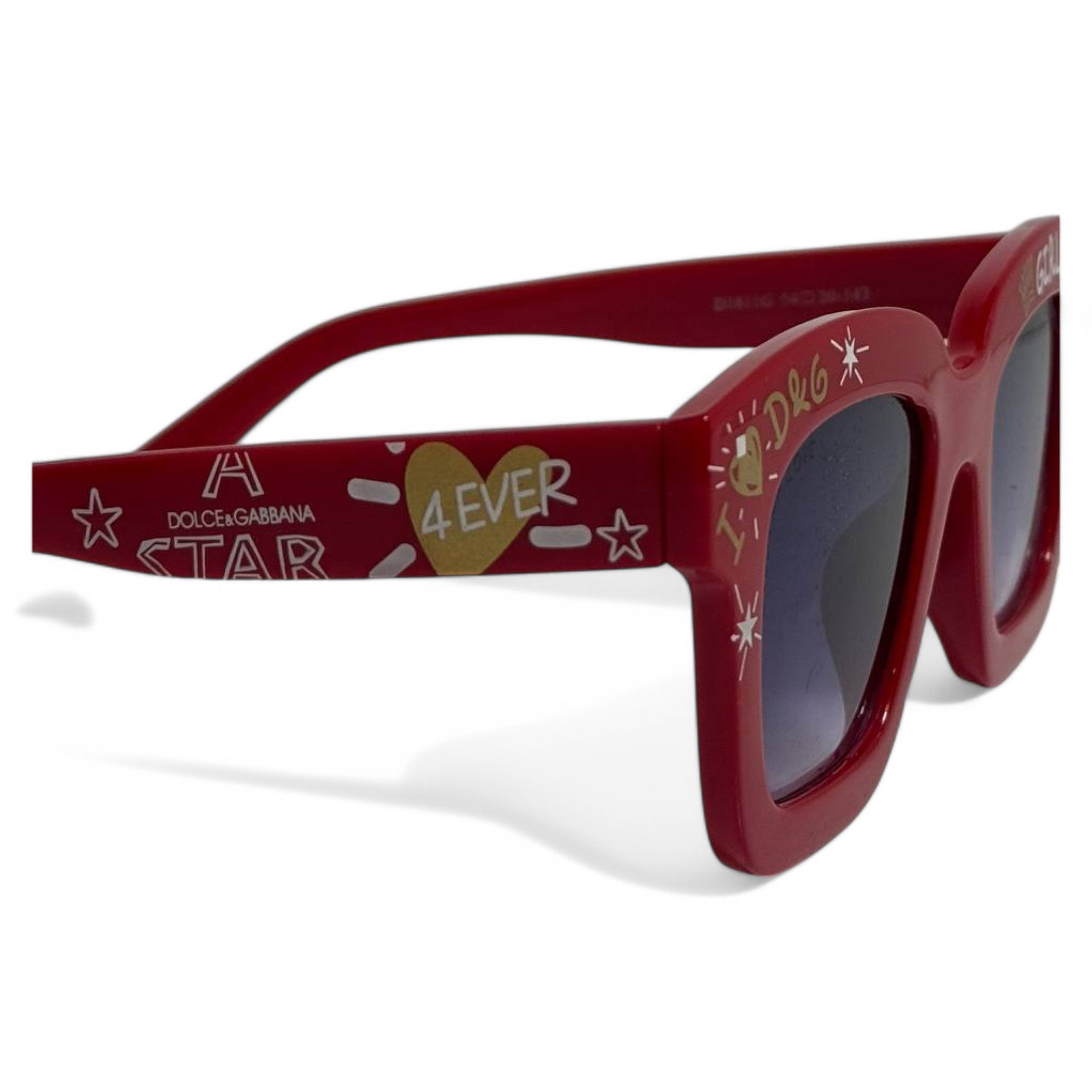Dolce & Gabbana Graffiti Red Square Sunglasses