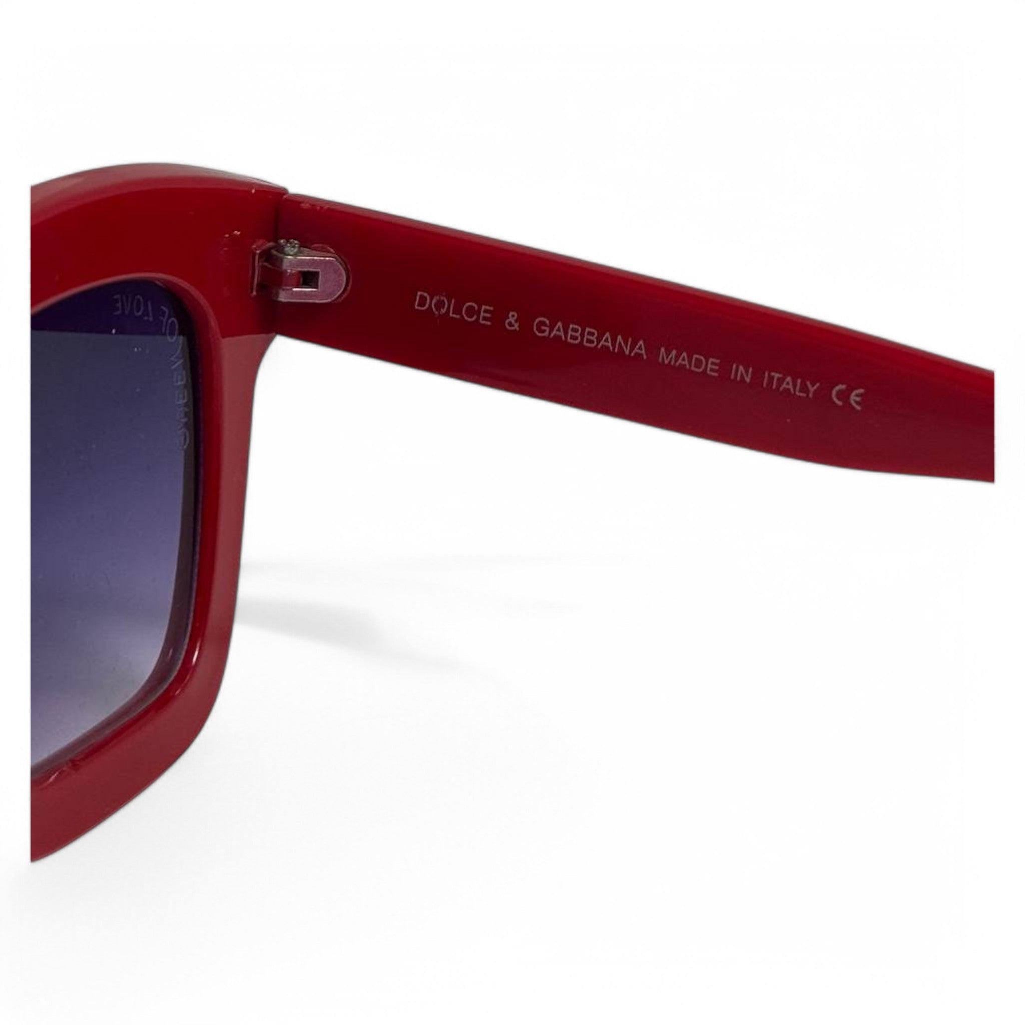Dolce & Gabbana Graffiti Red Square Sunglasses