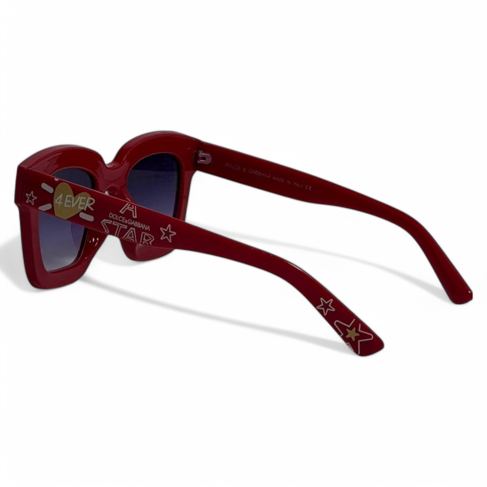 Dolce & Gabbana Graffiti Red Square Sunglasses