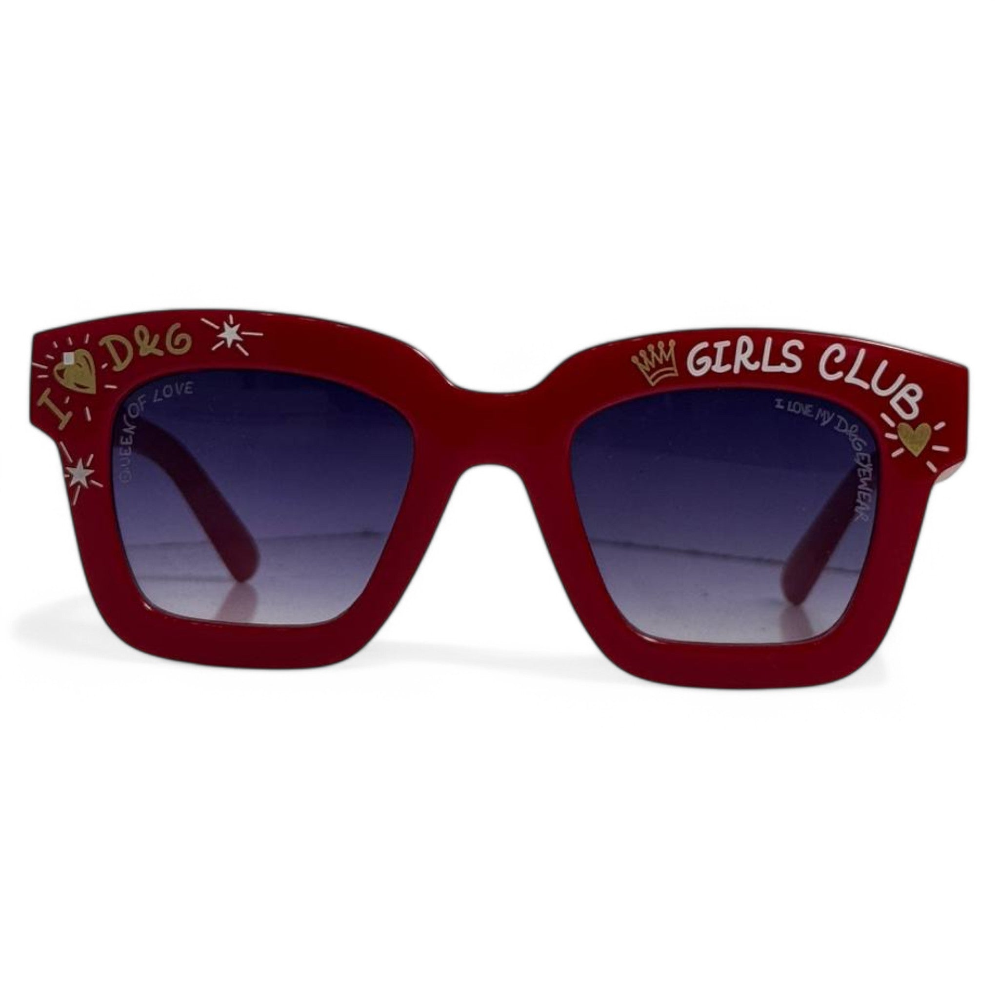Dolce & Gabbana Graffiti Red Square Sunglasses