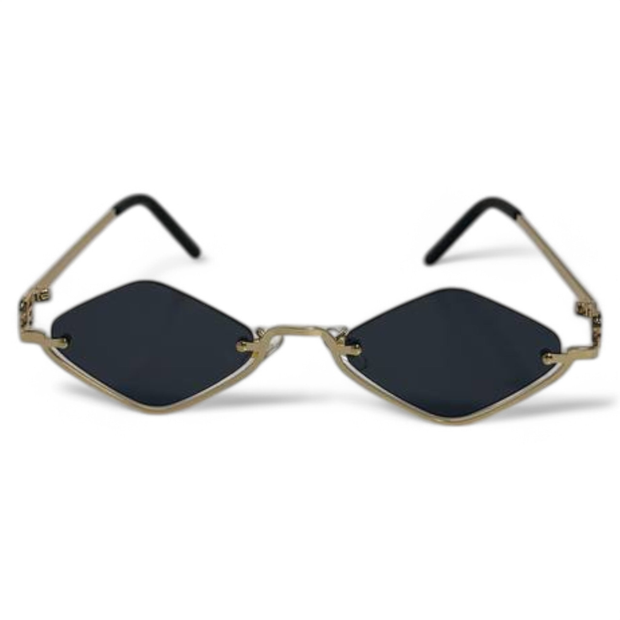 Gucci Rimless Hexagonal Gold Sunglasses