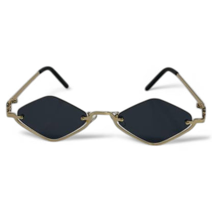 Gucci Rimless Hexagonal Gold Sunglasses