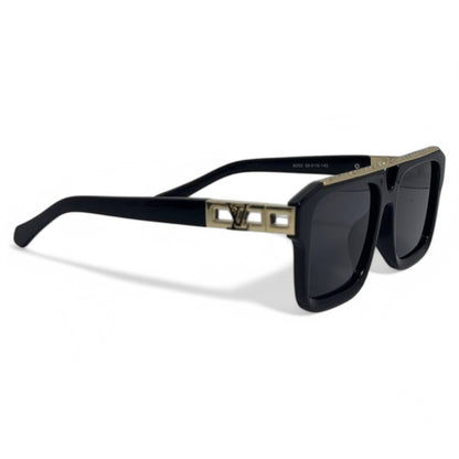 Louis Vuitton Monogram Square Sunglasses – Black & Gold