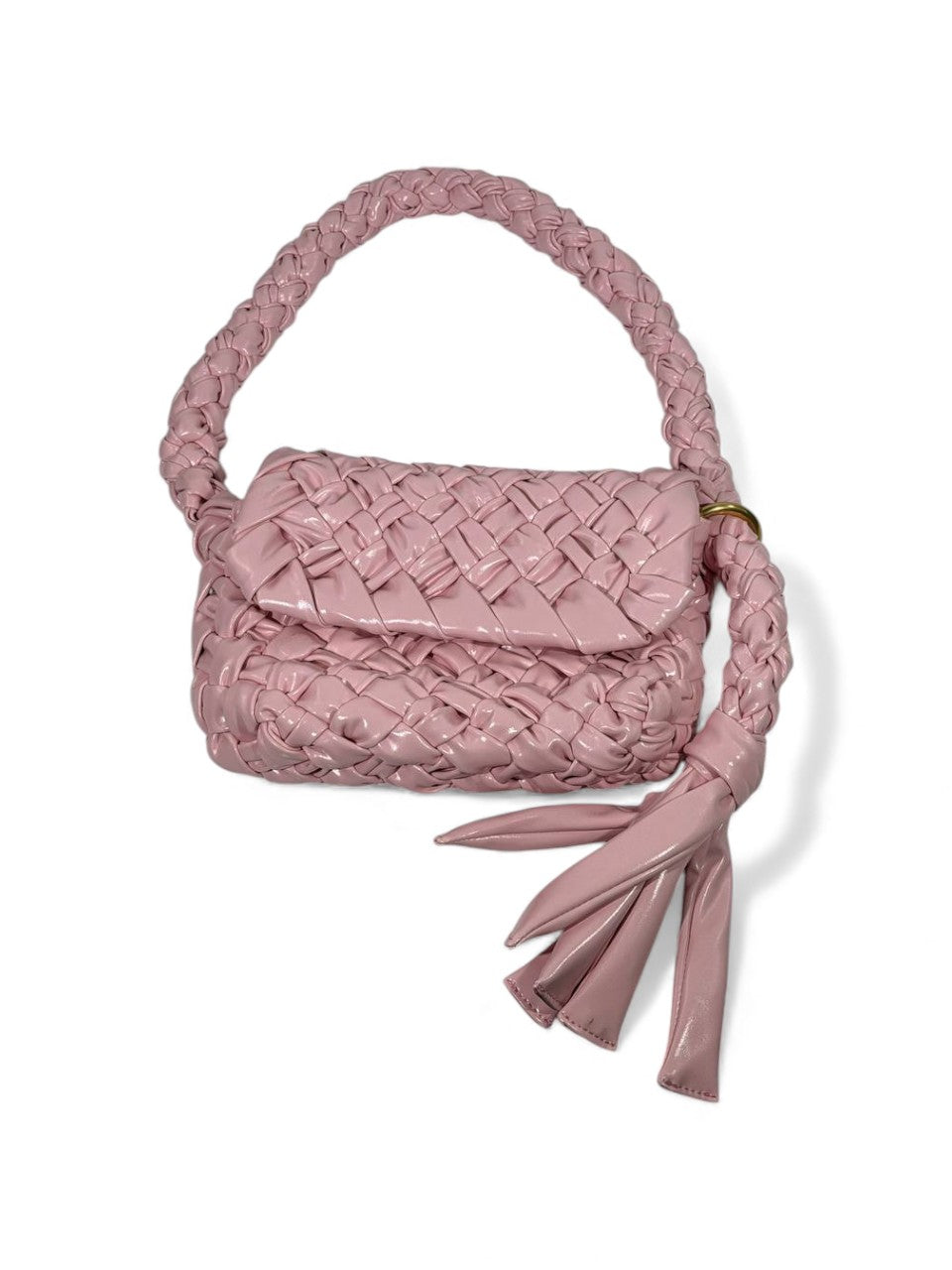 🔥 Bottega Veneta Handmade Woven Shoulder Bag – Pink Artisan Edition 🔥