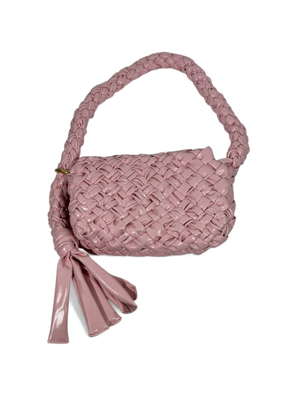 🔥 Bottega Veneta Handmade Woven Shoulder Bag – Pink Artisan Edition 🔥