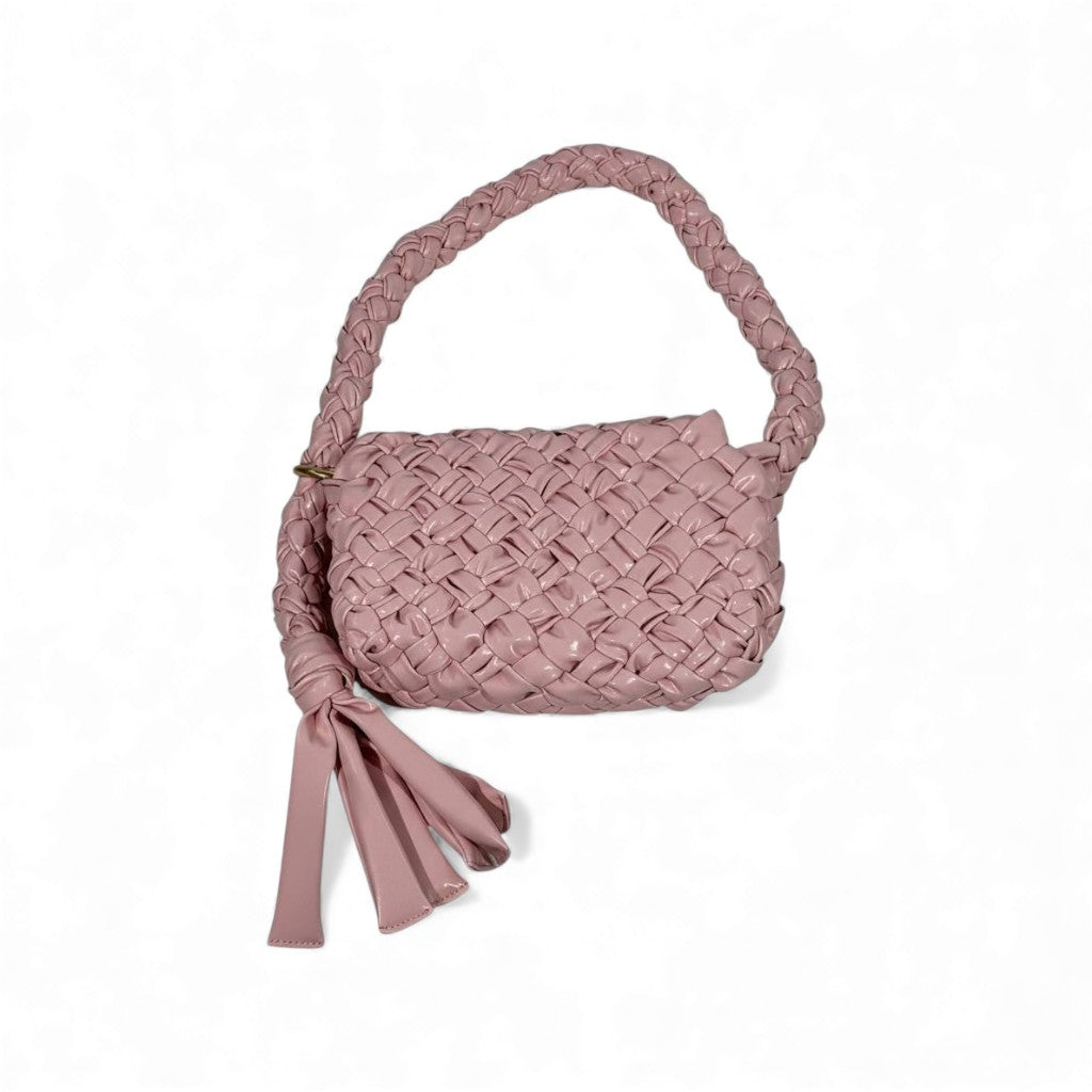 🔥 Bottega Veneta Handmade Woven Shoulder Bag – Pink Artisan Edition 🔥