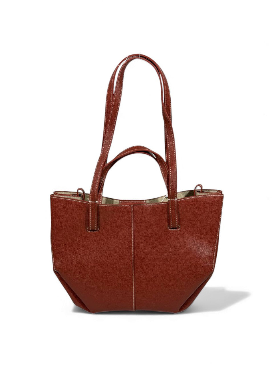 🔥 Polène Paris Inspired Tote Bag – Brown Minimalist Edition (with Pouch) 🔥