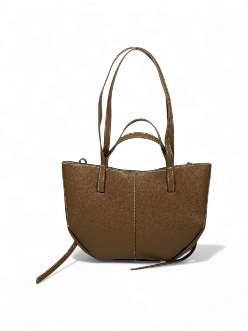 🔥 Polène Paris Inspired Tote Bag – Taupe Minimalist Edition (with Matching Pouch) 🔥