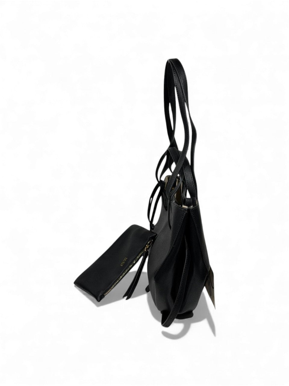 🔥 Polène Paris Inspired Tote Bag – Black Minimalist Edition (with Matching Pouch) 🔥