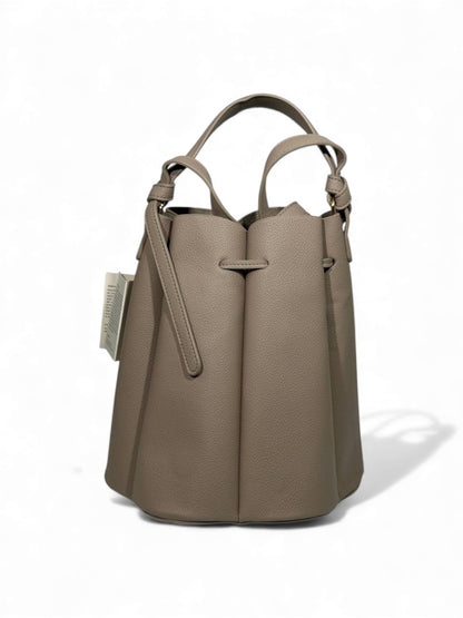 🔥 Polène Paris Inspired Bucket Bag – Taupe Sculpted Edition 🔥