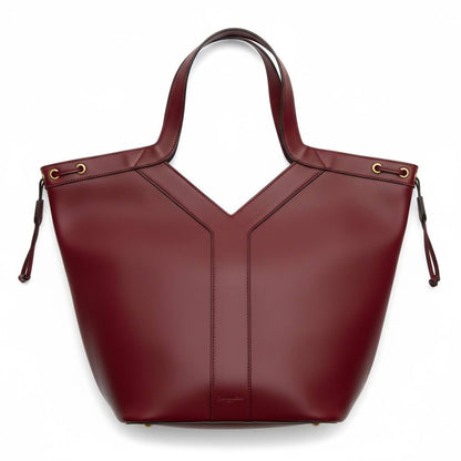 👜 Saint Laurent Inspired Luxury Tote – Burgundy Structured Chic Bag
