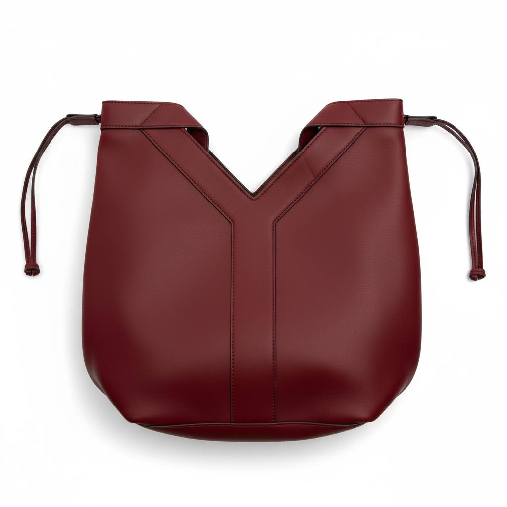 👜 Saint Laurent Inspired Luxury Tote – Burgundy Structured Chic Bag