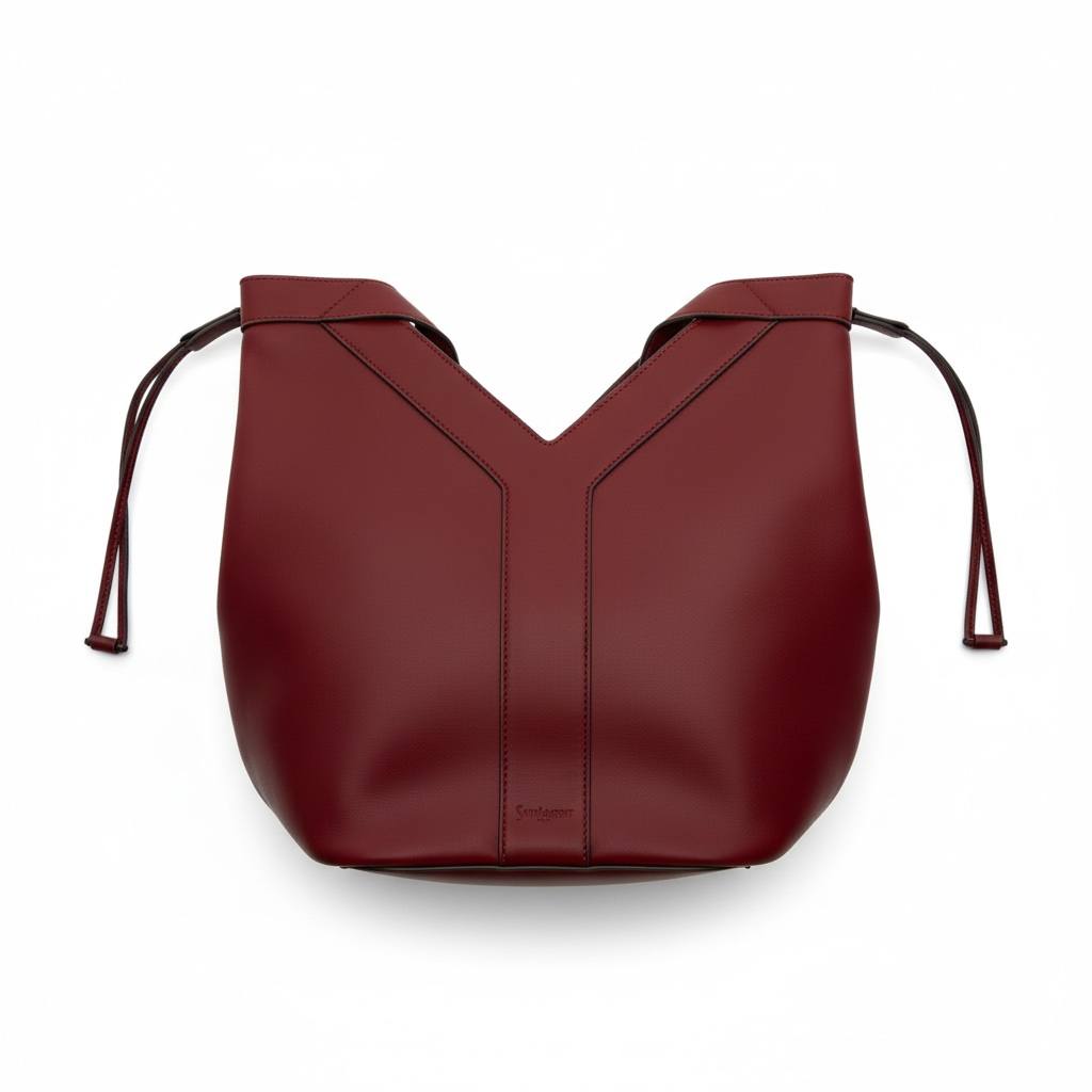 👜 Saint Laurent Inspired Luxury Tote – Burgundy Structured Chic Bag