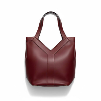 👜 Saint Laurent Inspired Luxury Tote – Burgundy Structured Chic Bag