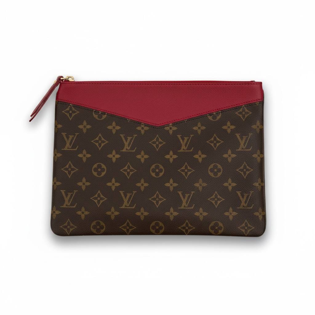 Louis Vuitton Monogram Red Trim Pouch ✨❤️ | Luxury Designer Clutch