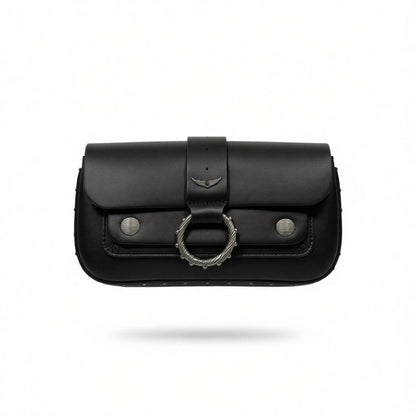✨ Zadig & Voltaire Rock Biker Mini Clutch – Black Leather ✨